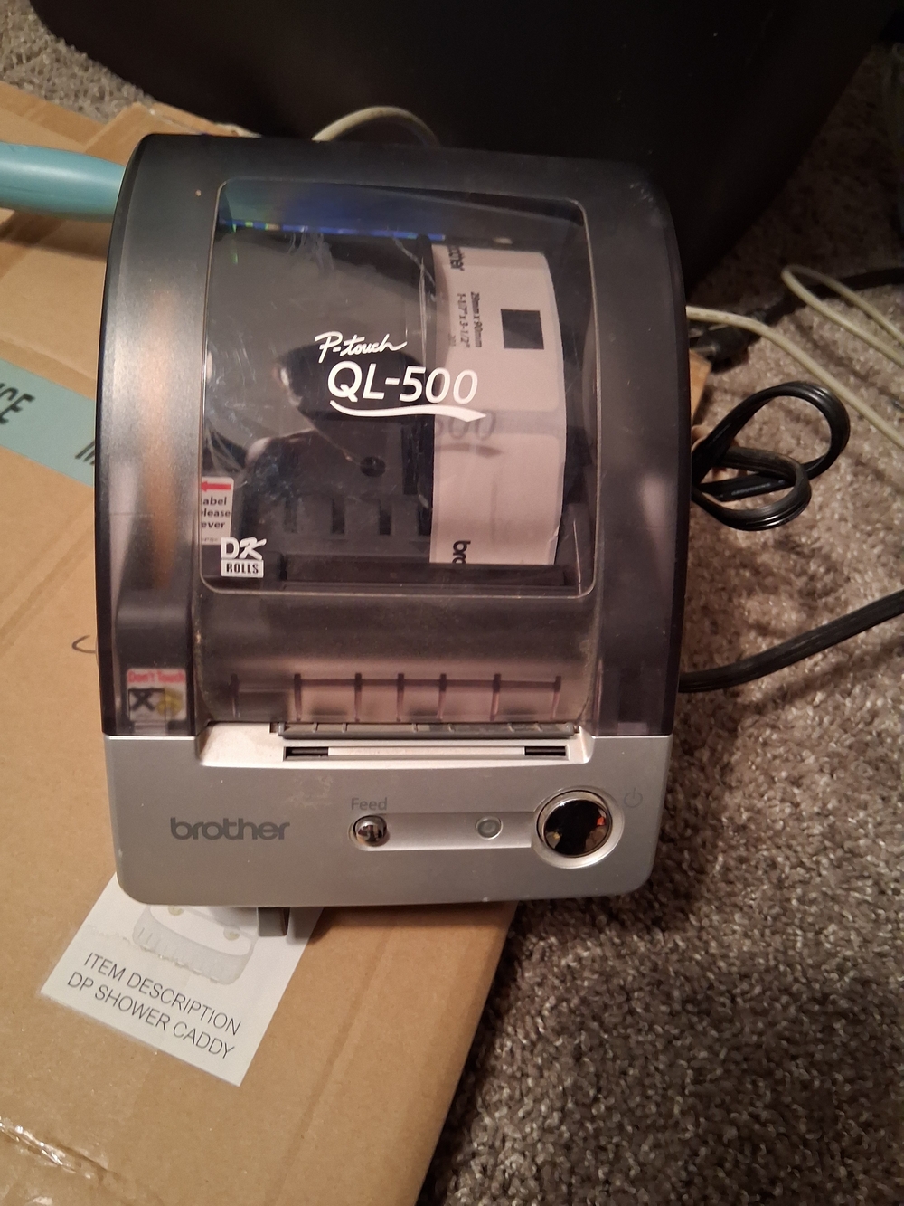 Brother QL-500 Label Printer in Black and Silver